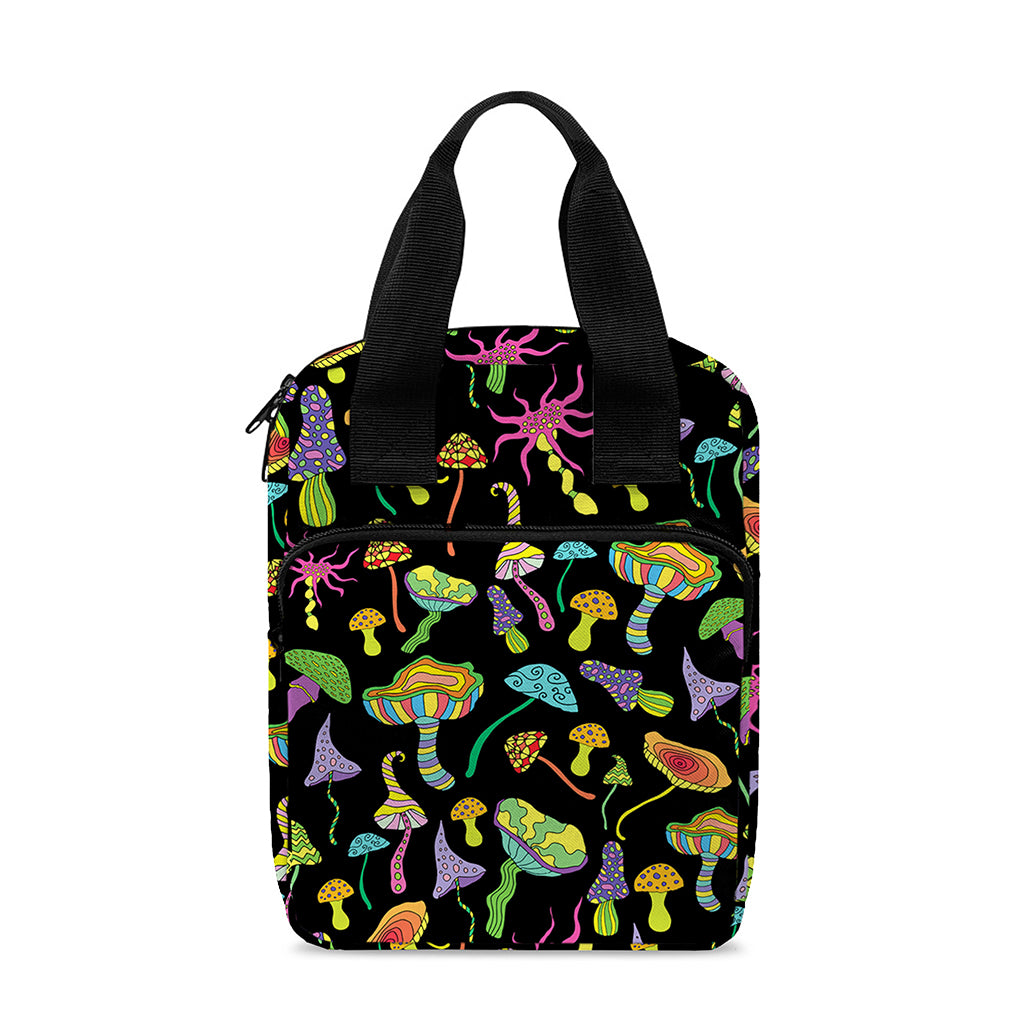 Psychedelic Mushroom Pattern Print Bible Tote Bag
