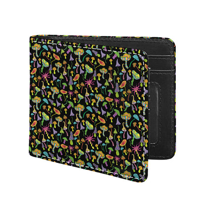 Psychedelic Mushroom Pattern Print Bifold Wallet