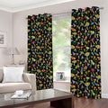 Psychedelic Mushroom Pattern Print Dimout Grommet Curtains