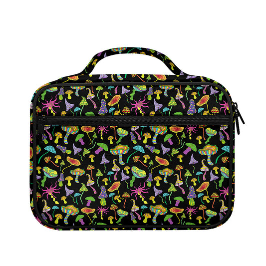 Psychedelic Mushroom Pattern Print Briefcase Bible Bag