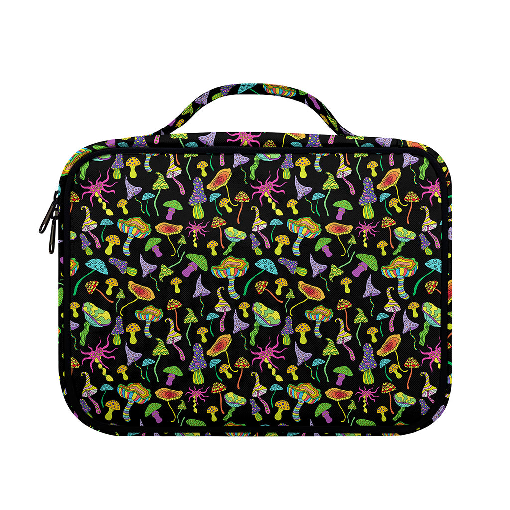 Psychedelic Mushroom Pattern Print Briefcase Bible Bag