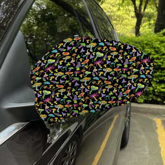 Psychedelic Mushroom Pattern Print Car Side Mirror Covers