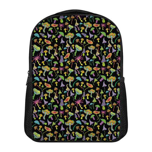 Psychedelic Mushroom Pattern Print Casual Backpack