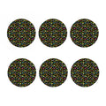 Psychedelic Mushroom Pattern Print Coaster Set