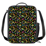 Psychedelic Mushroom Pattern Print Crossbody Lunch Bag