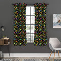 Psychedelic Mushroom Pattern Print Grommet Curtain Panels