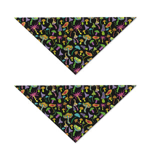 Psychedelic Mushroom Pattern Print Dog Bandana