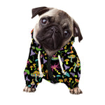 Psychedelic Mushroom Pattern Print Dog Zip Up Hoodie