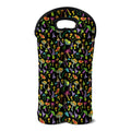 Psychedelic Mushroom Pattern Print Double Neoprene Wine Tote