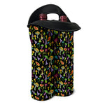 Psychedelic Mushroom Pattern Print Double Neoprene Wine Tote