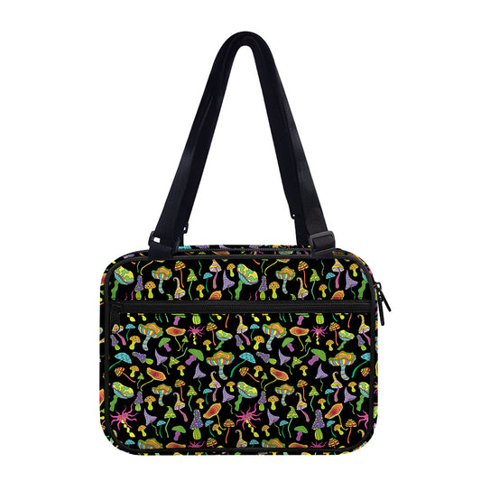 Psychedelic Mushroom Pattern Print Double Strap Bible Bag