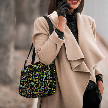 Psychedelic Mushroom Pattern Print Double Strap Bible Bag
