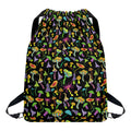 Psychedelic Mushroom Pattern Print Drawstring Backpack