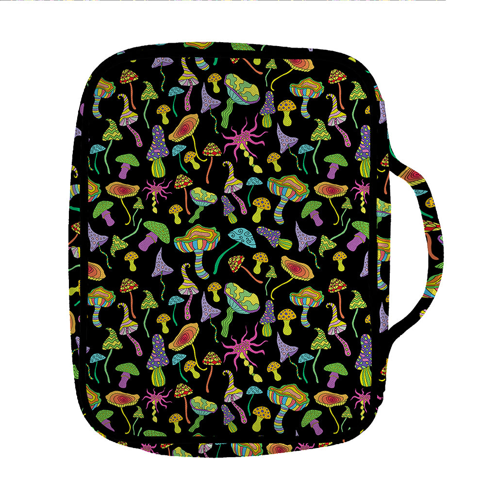 Psychedelic Mushroom Pattern Print Front Pocket Bible Bag