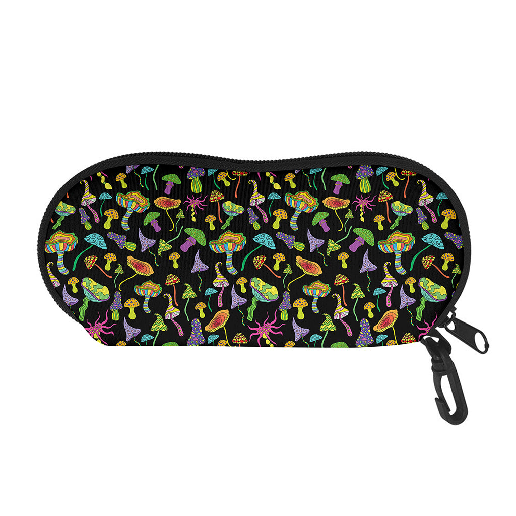 Psychedelic Mushroom Pattern Print Glasses Case