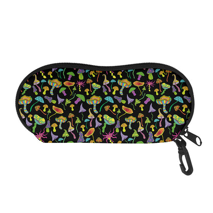 Psychedelic Mushroom Pattern Print Glasses Case