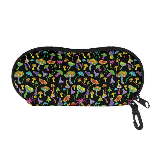 Psychedelic Mushroom Pattern Print Glasses Case