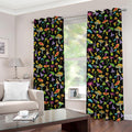 Psychedelic Mushroom Pattern Print Grommet Curtains