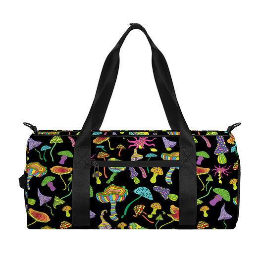 Psychedelic Mushroom Pattern Print Gym Bag