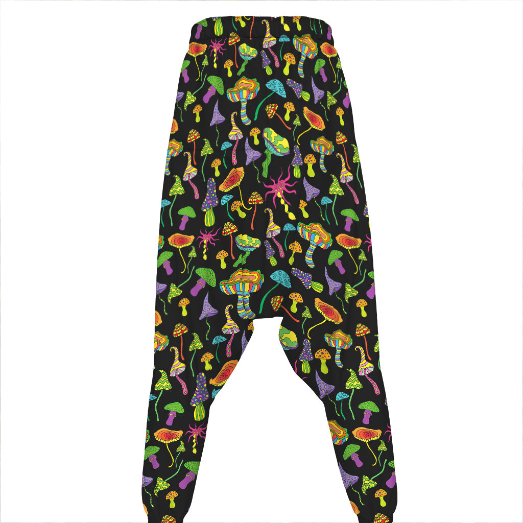 Psychedelic Mushroom Pattern Print Hammer Pants