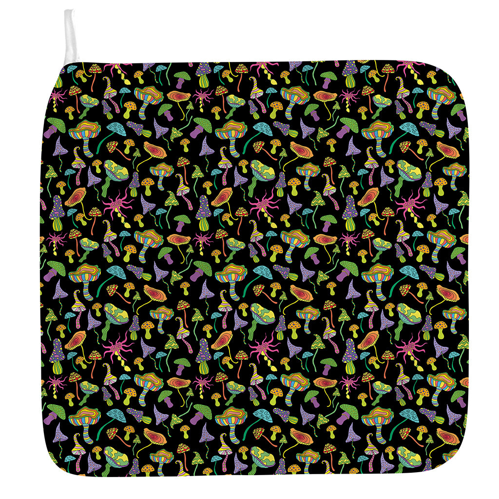 Psychedelic Mushroom Pattern Print Hand Towel
