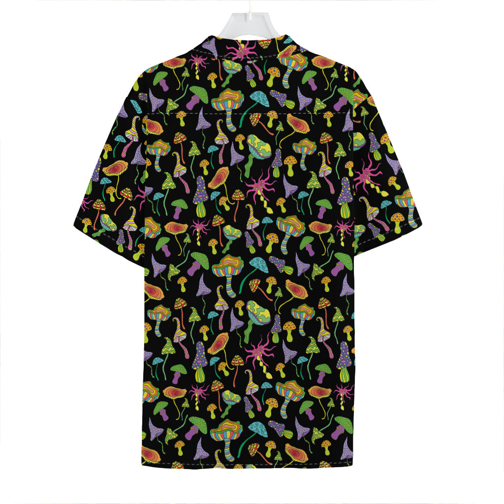 Psychedelic Mushroom Pattern Print Hawaiian Shirt