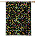Psychedelic Mushroom Pattern Print House Flag