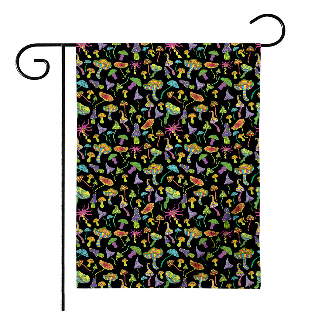 Psychedelic Mushroom Pattern Print House Flag