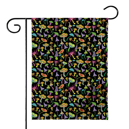 Psychedelic Mushroom Pattern Print House Flag