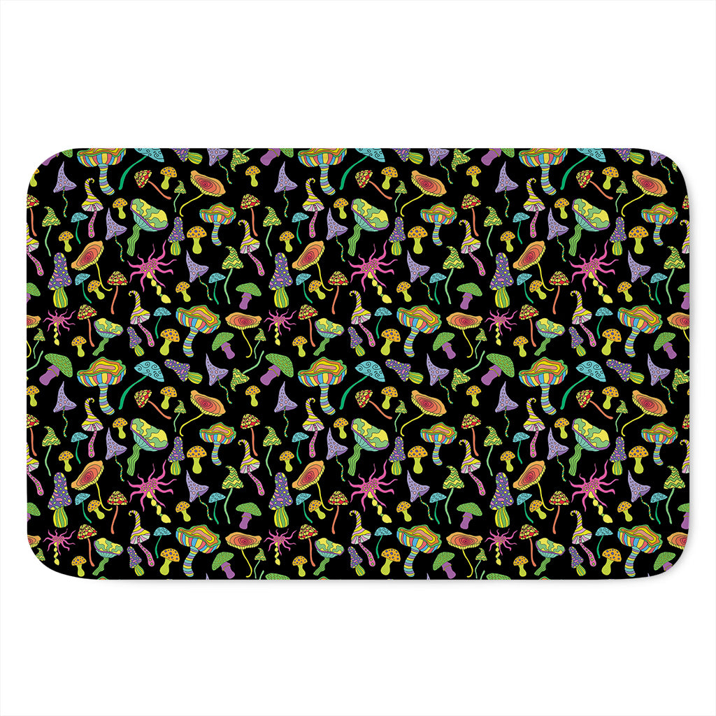 Psychedelic Mushroom Pattern Print Indoor Door Mat
