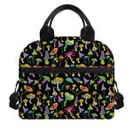 Psychedelic Mushroom Pattern Print Insulated Lunch Bag
