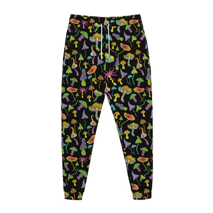 Psychedelic Mushroom Pattern Print Jogger Pants