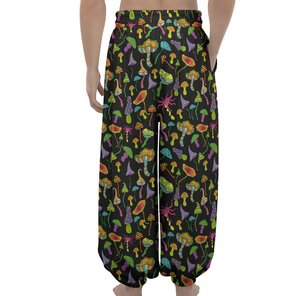 Psychedelic Mushroom Pattern Print Lantern Pants