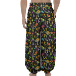 Psychedelic Mushroom Pattern Print Lantern Pants
