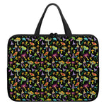 Psychedelic Mushroom Pattern Print Laptop Sleeve With Handle
