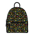 Psychedelic Mushroom Pattern Print Leather Backpack