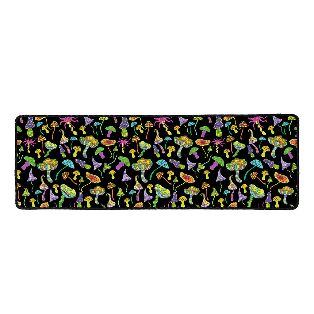 Psychedelic Mushroom Pattern Print Long Kitchen Mat