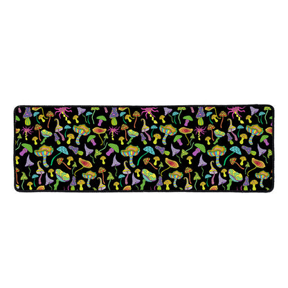 Psychedelic Mushroom Pattern Print Long Kitchen Mat