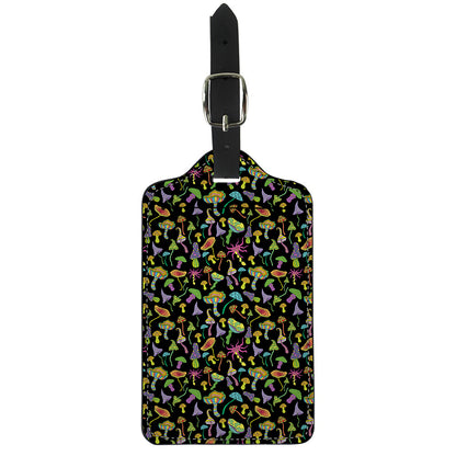 Psychedelic Mushroom Pattern Print Luggage Tag
