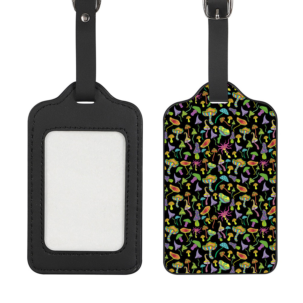 Psychedelic Mushroom Pattern Print Luggage Tag