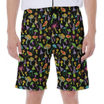 Psychedelic Mushroom Pattern Print Men's Beach Shorts