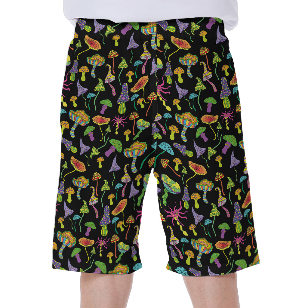 Psychedelic Mushroom Pattern Print Men's Beach Shorts