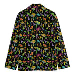 Psychedelic Mushroom Pattern Print Men's Blazer