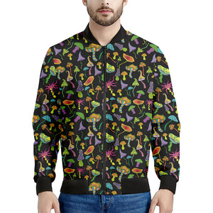 Psychedelic Mushroom Pattern Print Men's Bomber Jacket