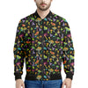 Psychedelic Mushroom Pattern Print Men's Bomber Jacket