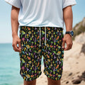 Psychedelic Mushroom Pattern Print Men's Cargo Shorts