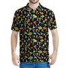 Psychedelic Mushroom Pattern Print Men's Polo Shirt