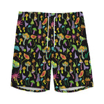 Psychedelic Mushroom Pattern Print Men's Sports Shorts