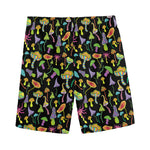 Psychedelic Mushroom Pattern Print Men's Sports Shorts