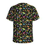 Psychedelic Mushroom Pattern Print Men's Sports T-Shirt